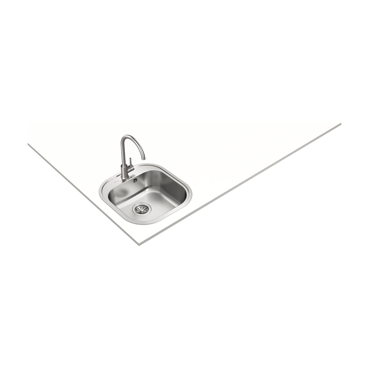 Pack fregadero y grifo Teka Tekaway Stylo 1B, inox y una cubeta