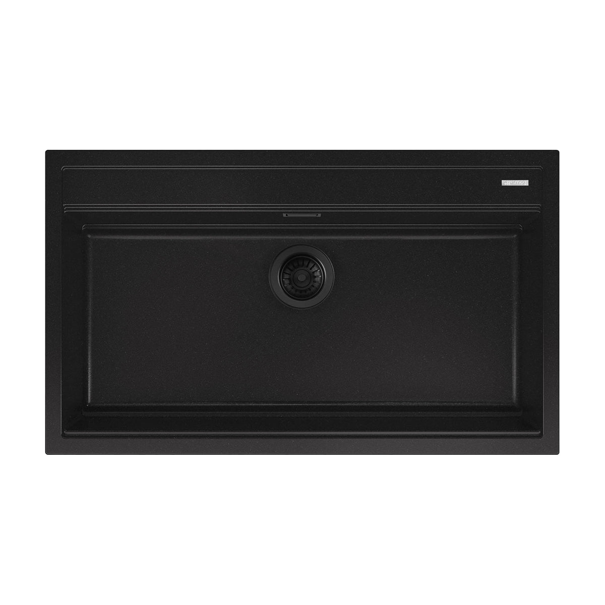 Fregadero Smeg VSGX860MN de granito compuesto, negro, una cubeta