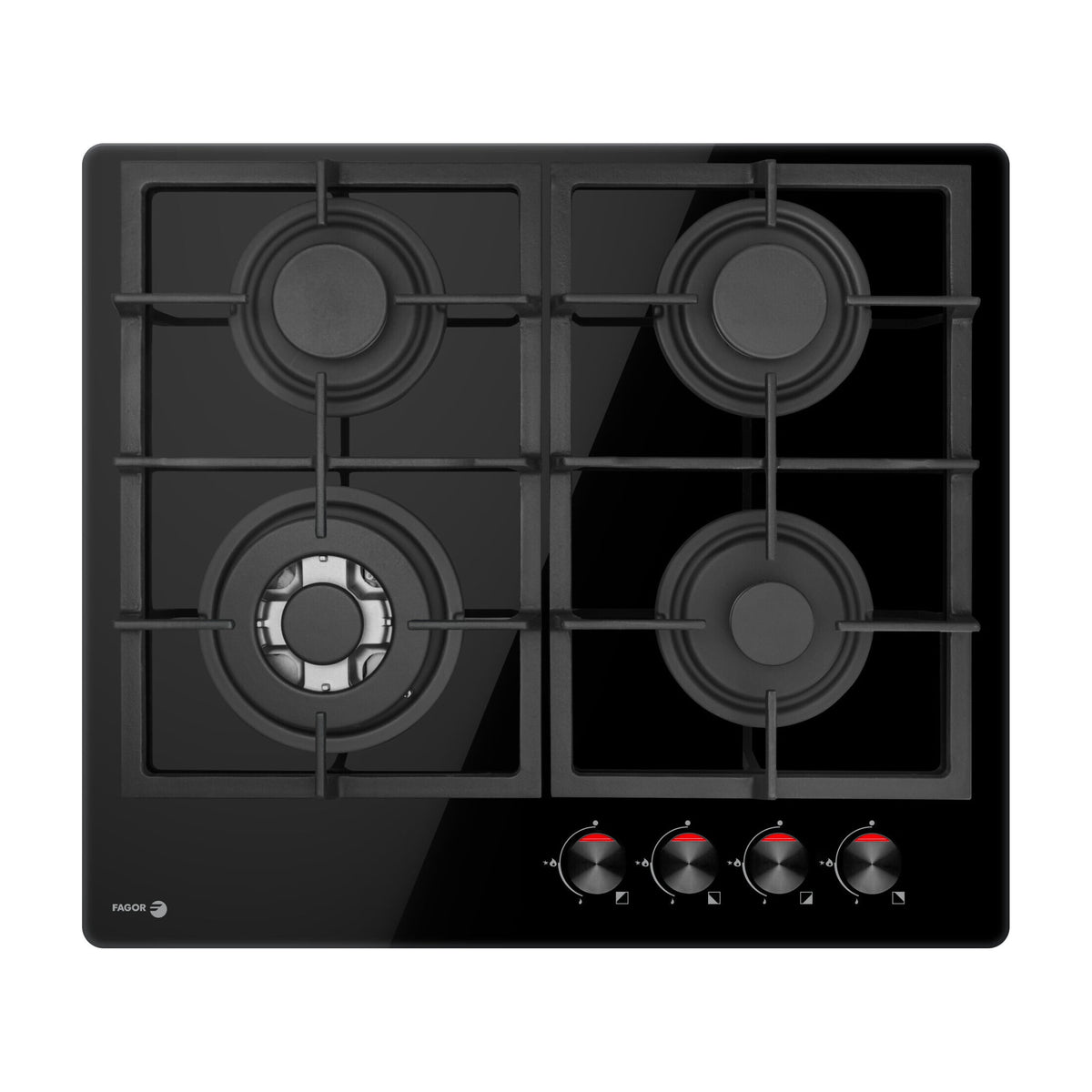 Placa de gas Fagor 3CFI-4GLSPA con 4 quemadores y wok de 3,5 kW