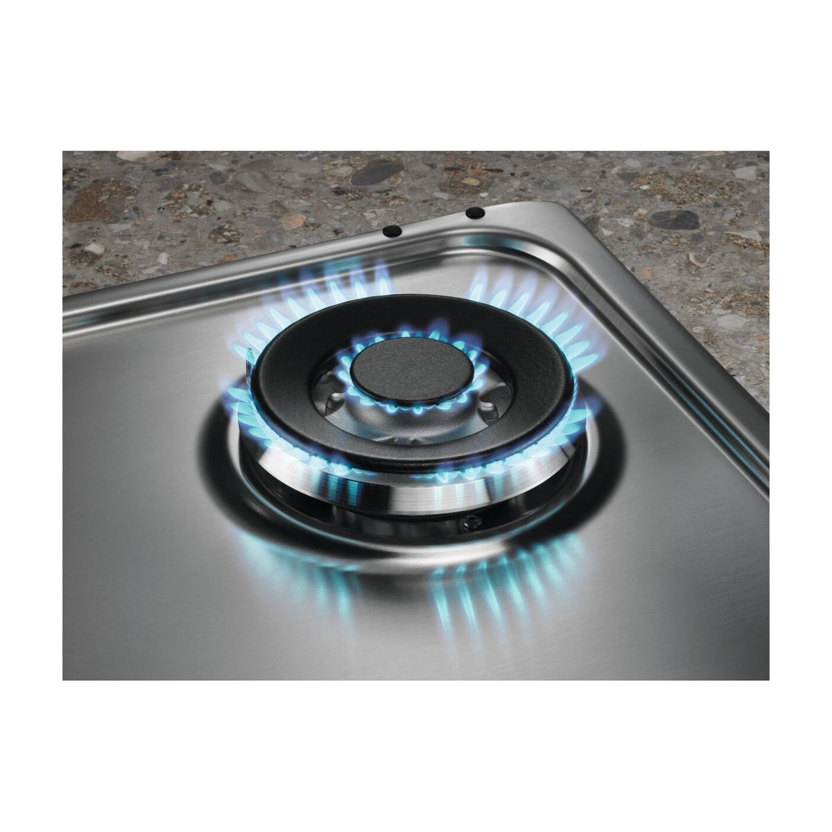 Placa de gas Electrolux KGS6436SX de 60 cm con 4 quemadores e inox antihuellas