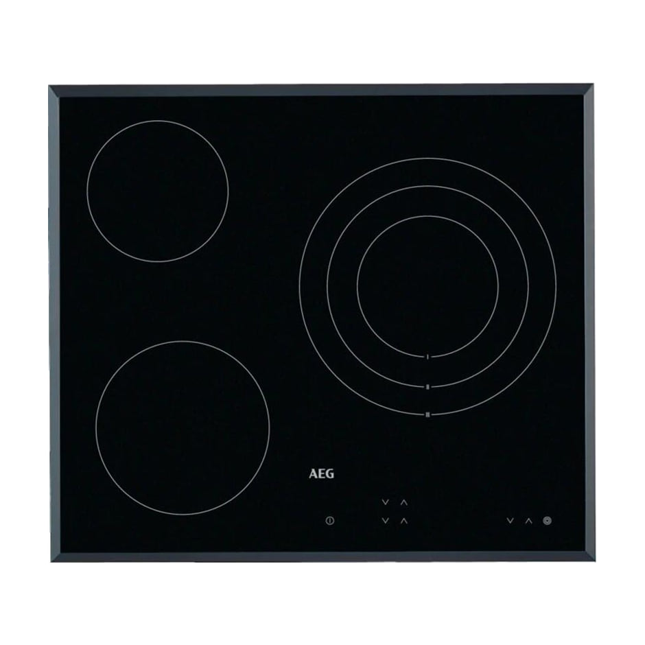 Placa vitrocerámica AEG HK623020FB de 3 zonas, con zona triple de 27 cm