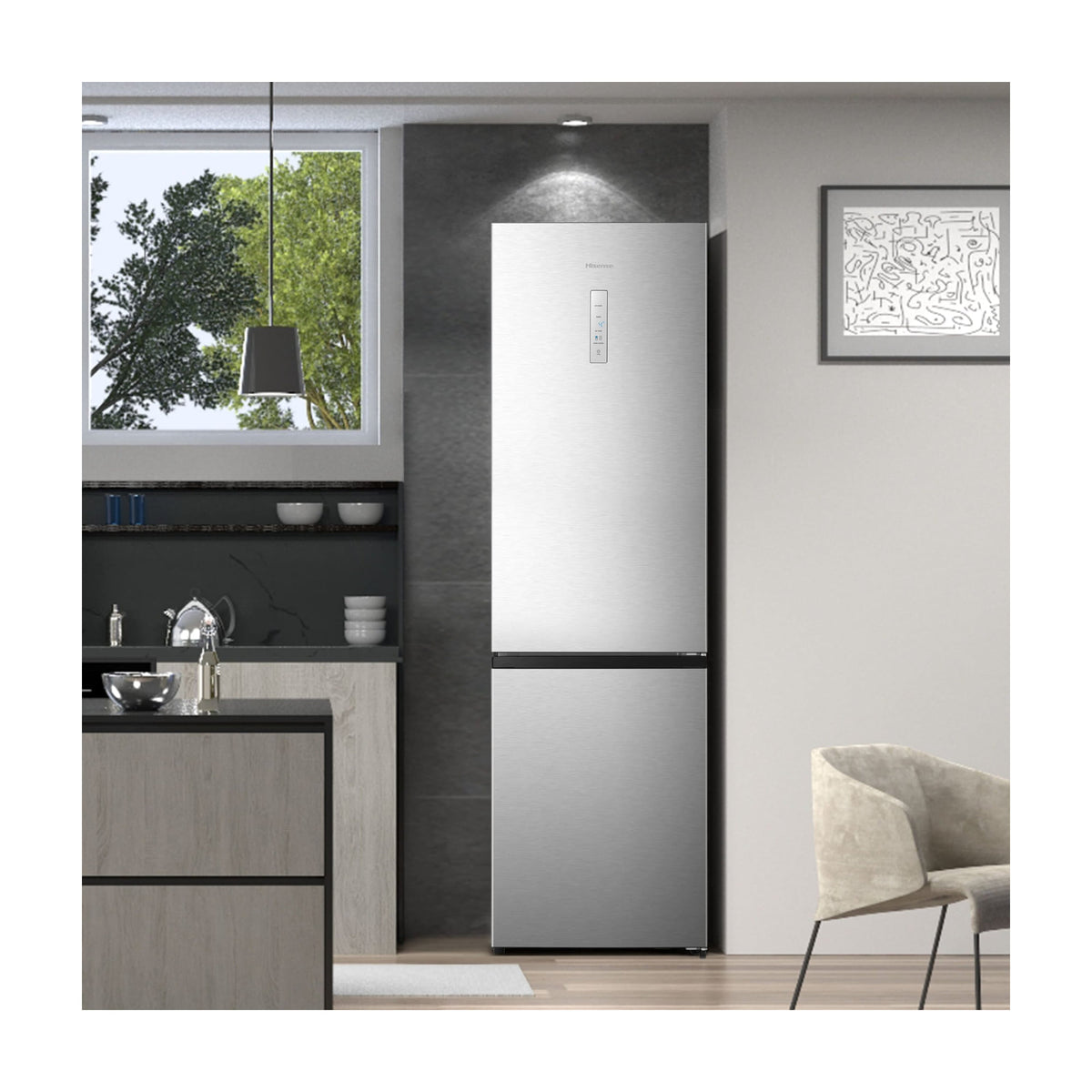 Frigorífico combi Hisense RB440N4ACD, 336 L, Total No Frost