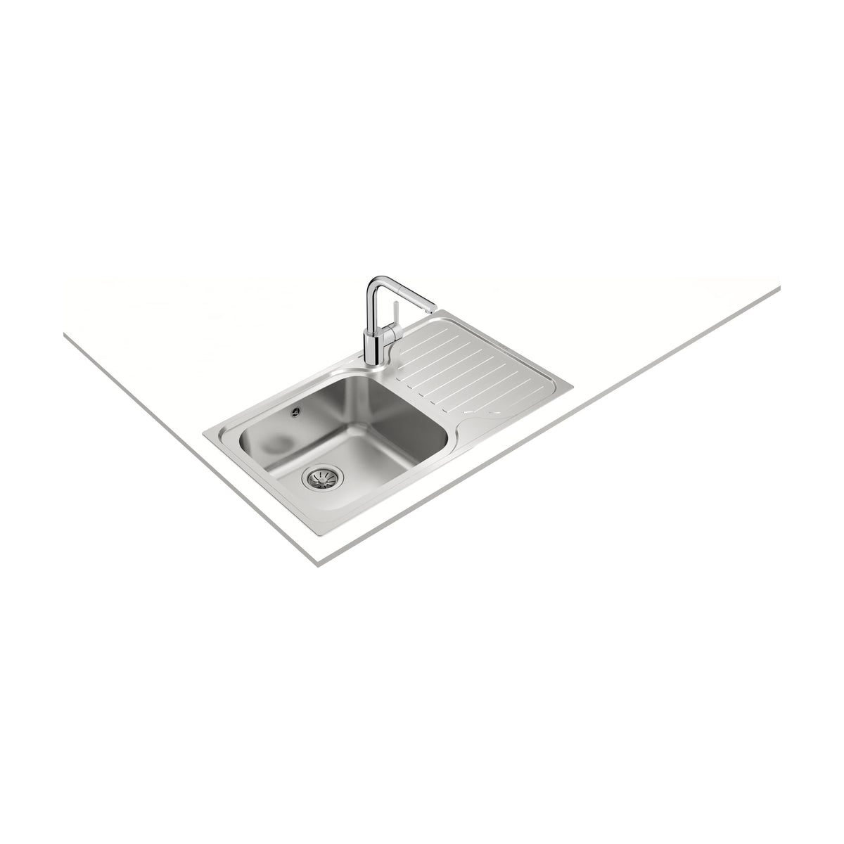 Fregadero Teka Classic Max 1C 1E de acero inoxidable con escurridor derecho