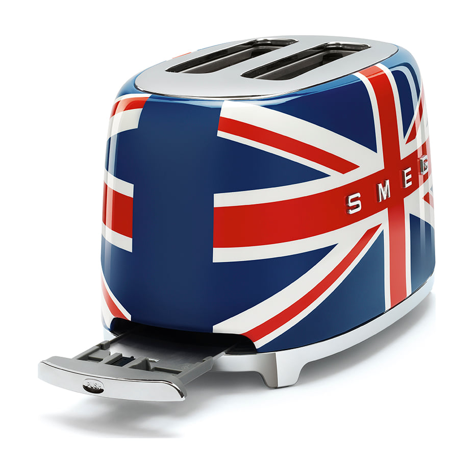 Tostadora Smeg TSF01UJEU Union Jack, 2 ranuras y 950 W