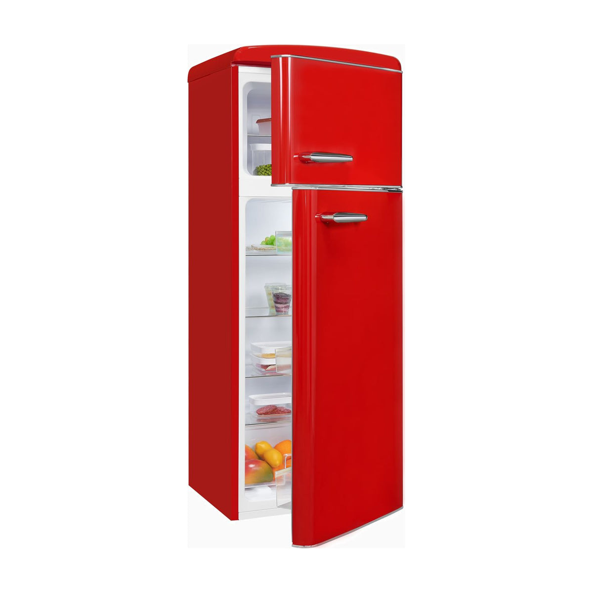 Frigorífico de dos puertas Exquisit RKGC270-45-H-160E rojo, 206 l, clase E