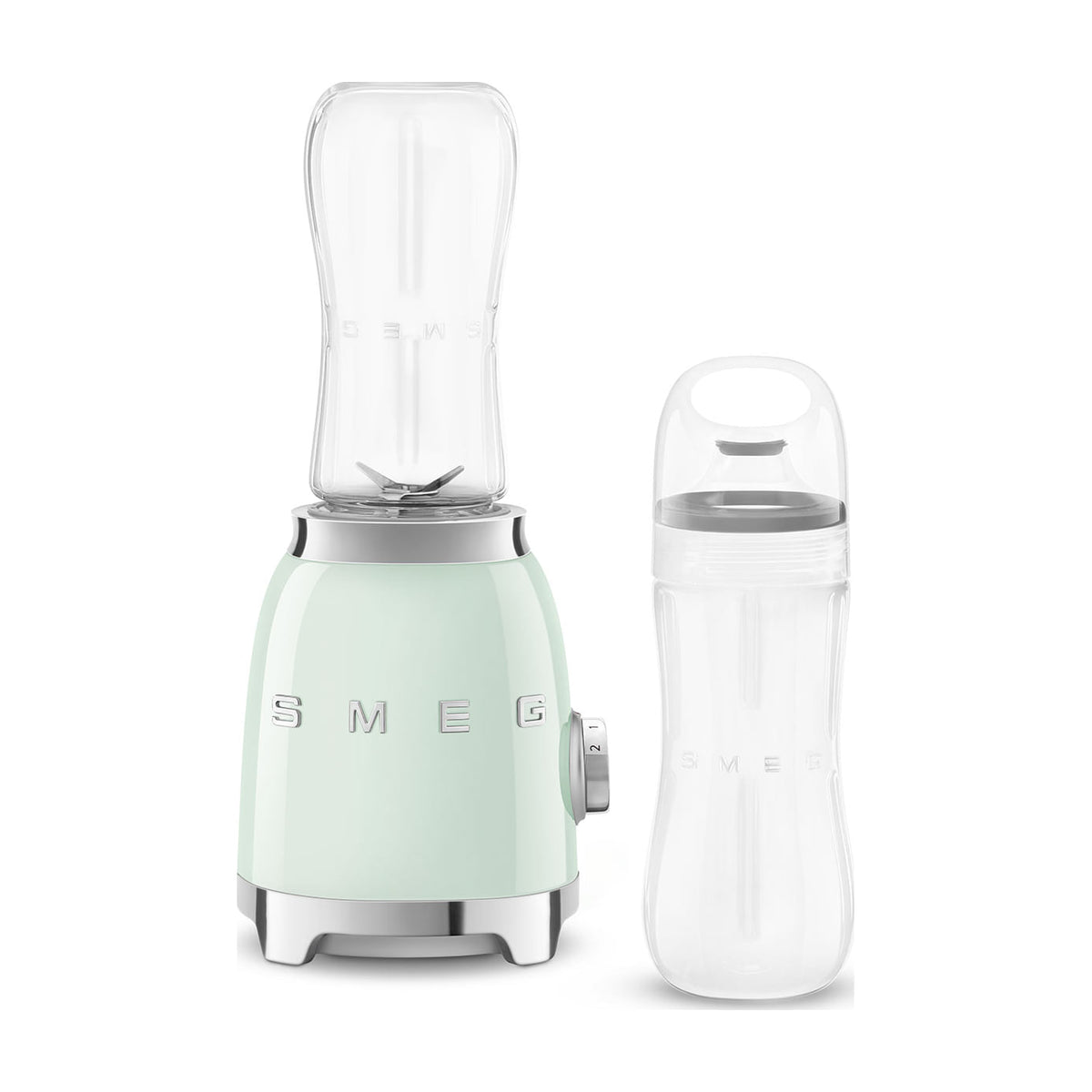 Batidora personal Smeg PBF01PGEU de 300 W con dos botellas de 600 ml