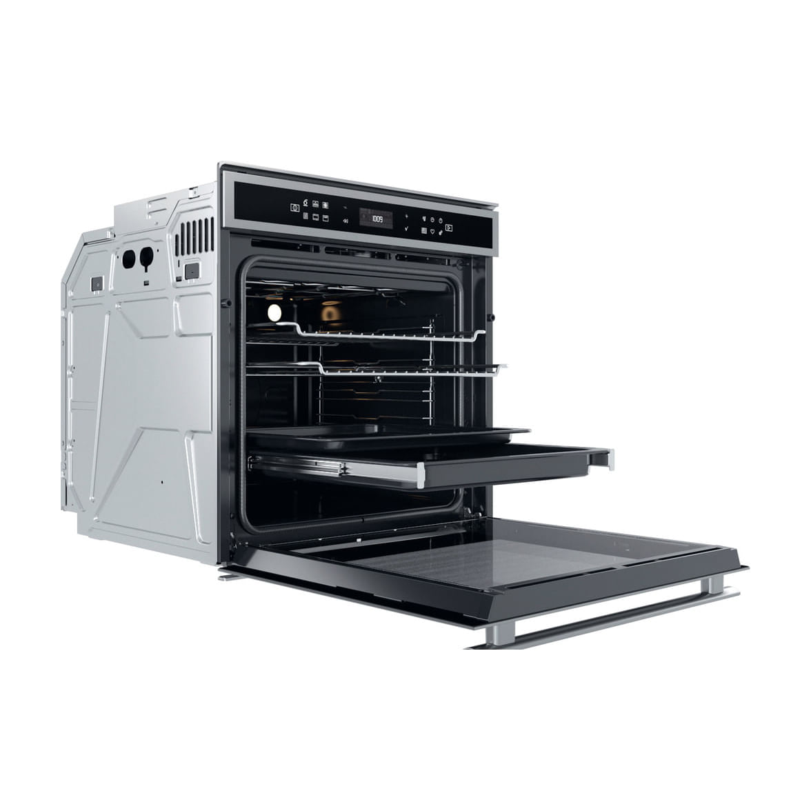 Horno multifunción Whirlpool W6 OM4 4PBS1 P, 73 l, pirolítico
