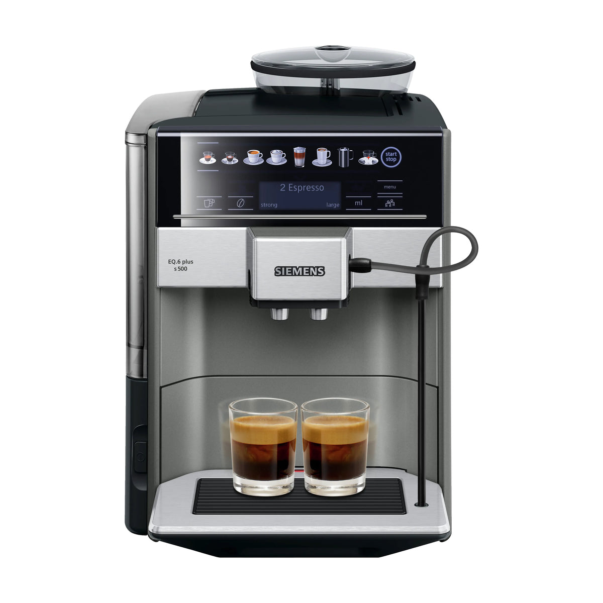Cafetera superautomática Siemens TE655203RW EQ6 plus s500, 19 bar y depósito de 1,7 l