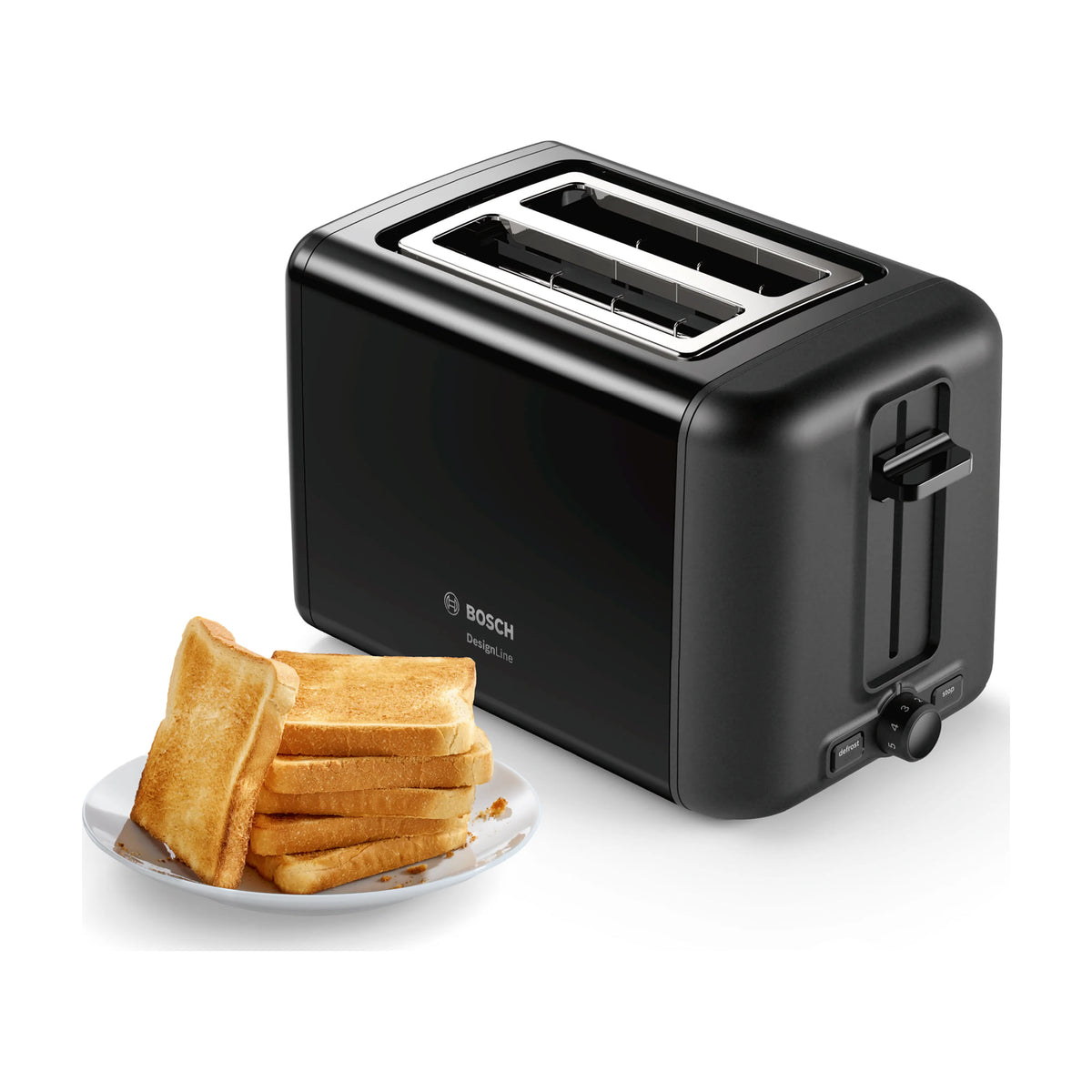 Tostadora Bosch TAT3P423 DesignLine de 2 ranuras y 970 W