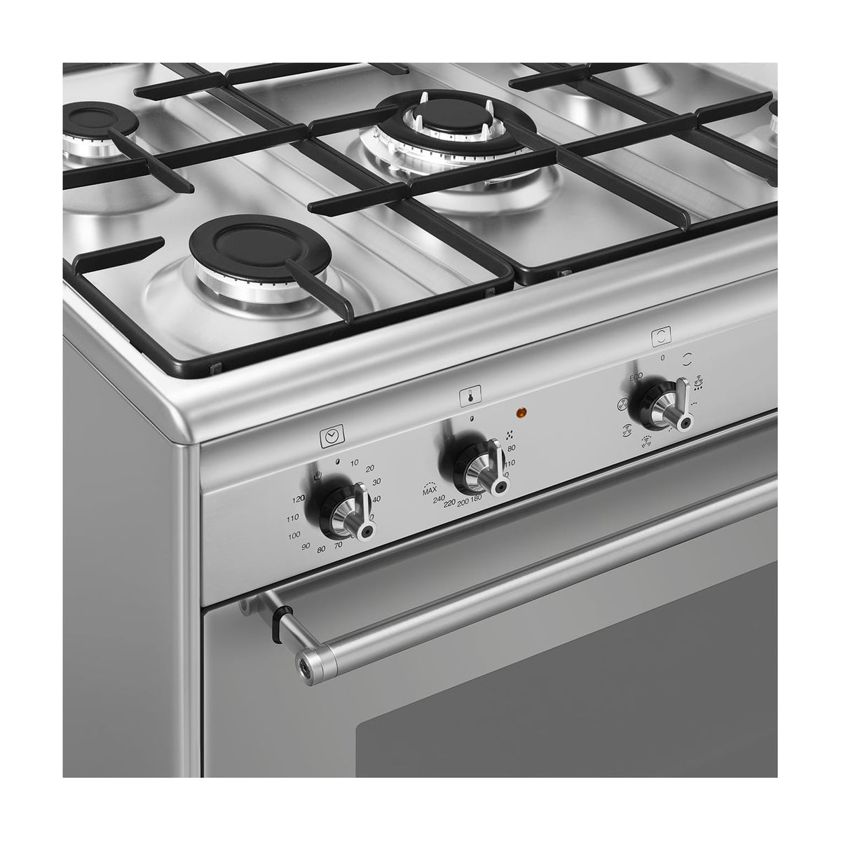 Cocina de gas Smeg SX91GM de 90 cm con horno eléctrico de 115 l