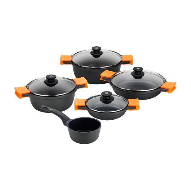 Batería de cocina BRA Efficient de 5 piezas, aluminio fundido e inducción
