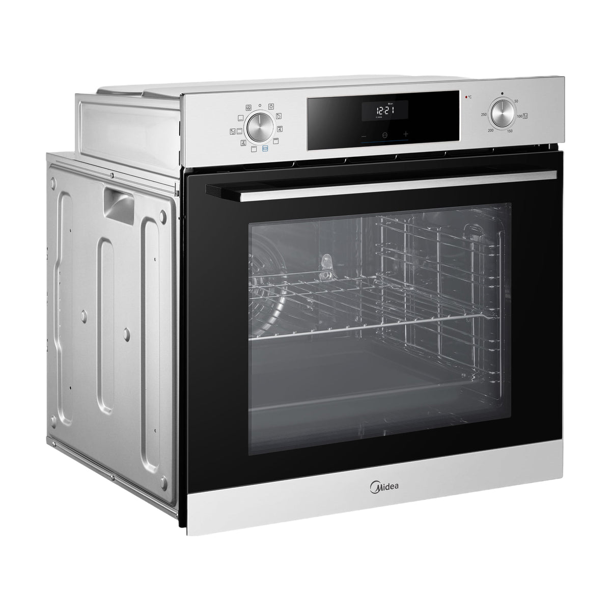Horno multifunción Midea MBOG2-D2M90(SS), 70 litros y limpieza hidrolítica