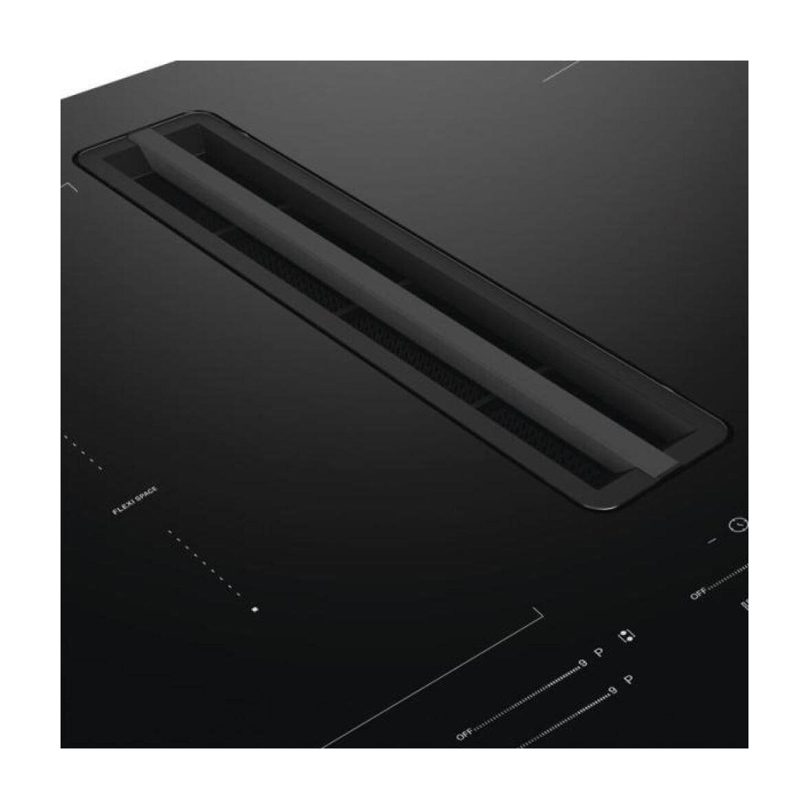 Placa de inducción con extractor Whirlpool WVH80FFB01, 82 cm y 2 zonas Flex