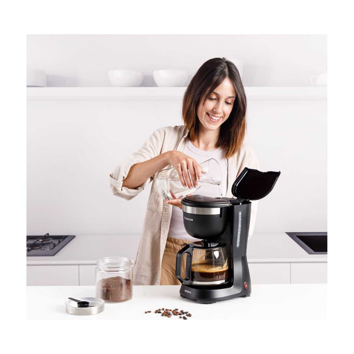 Cafetera de goteo Taurus Verona 12, 680 W y 12 tazas