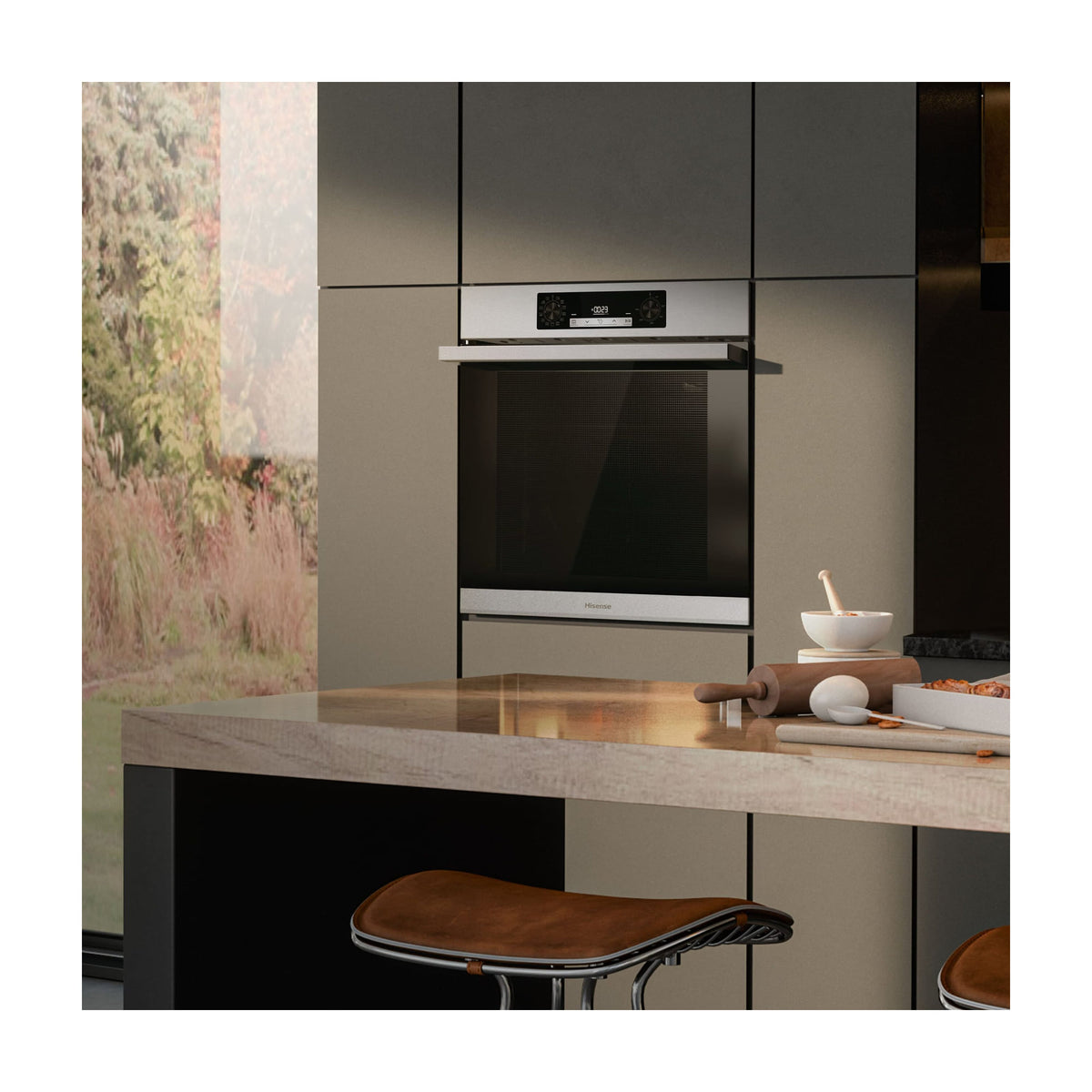 Horno multifunción Hisense BSA65226AX, 77 l, vapor añadido