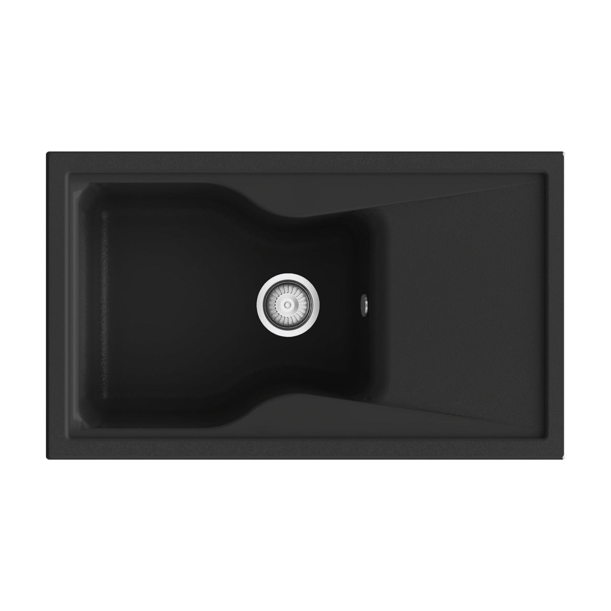 Fregadero Poalgi City 321/331 Roc Stone® negro mate con escurridor reversible