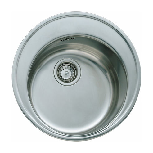 Fregadero Teka Centroval 1C de acero inoxidable, una cubeta circular de 39 cm