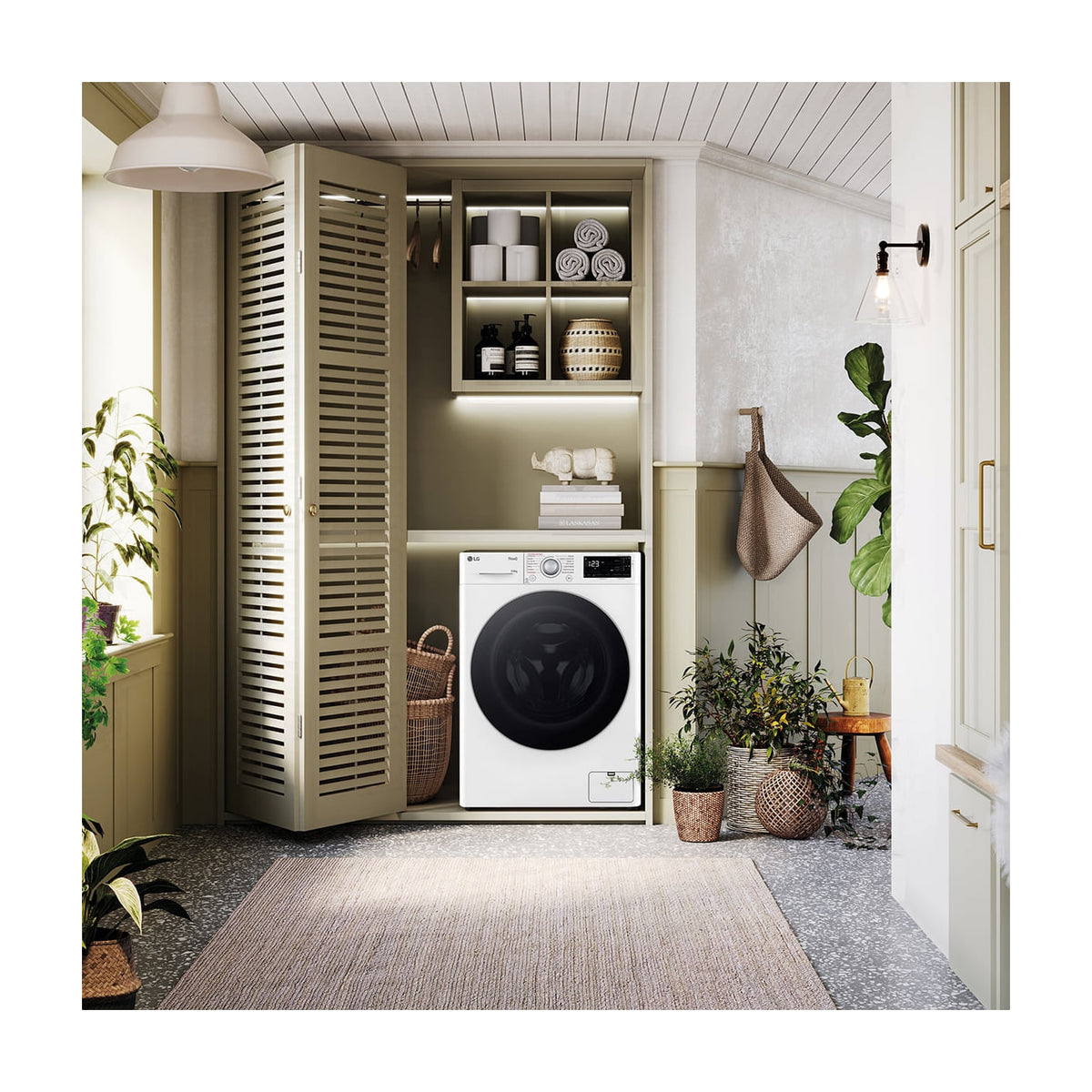 Lavasecadora LG F4DR5509A1W de 9/6 kg con vapor y Wi-Fi