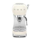 Cafetera espresso manual Smeg ECF02CREU de 15 bar en color crema