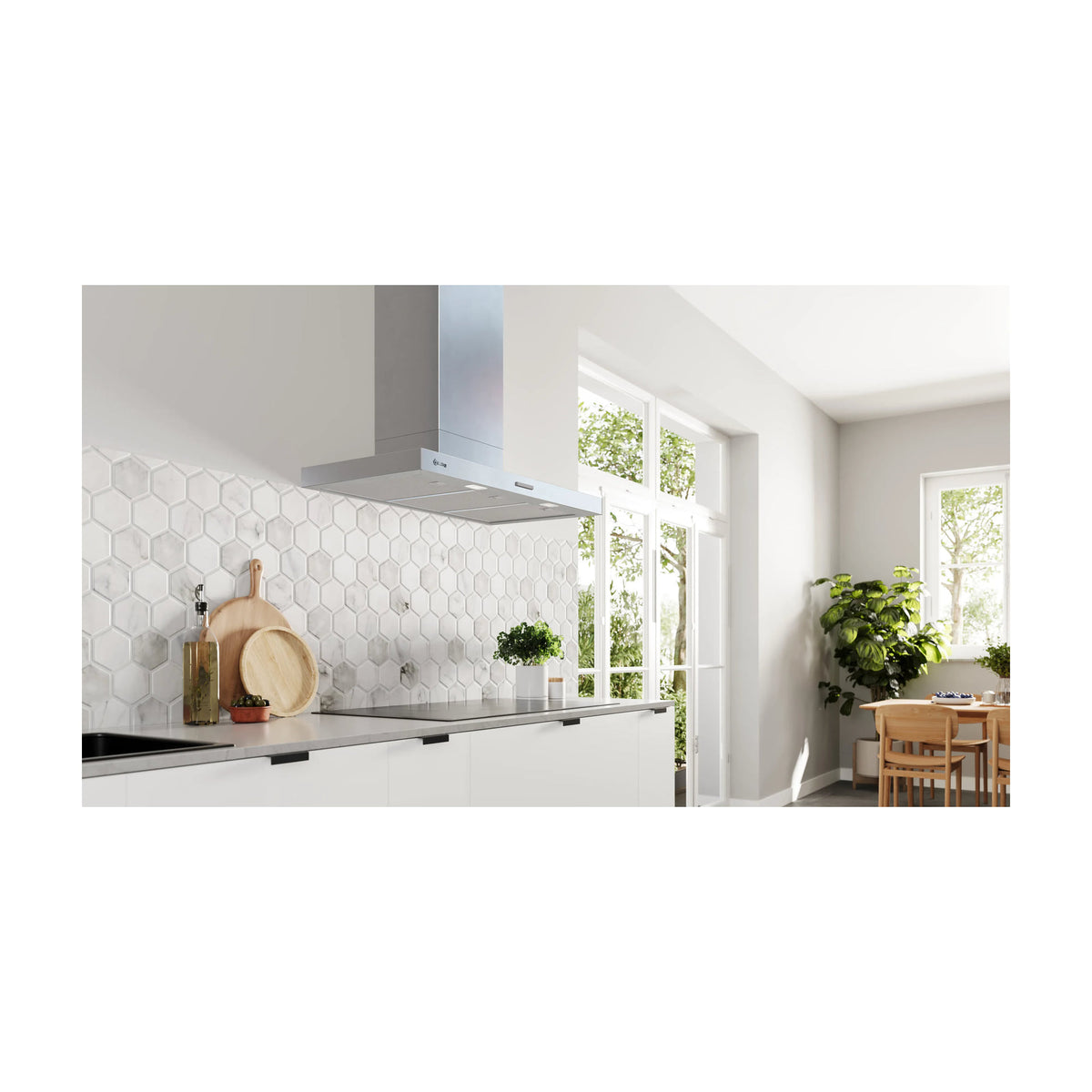 Campana decorativa de pared Balay 3BC894MXD de 90 cm con iluminación LED