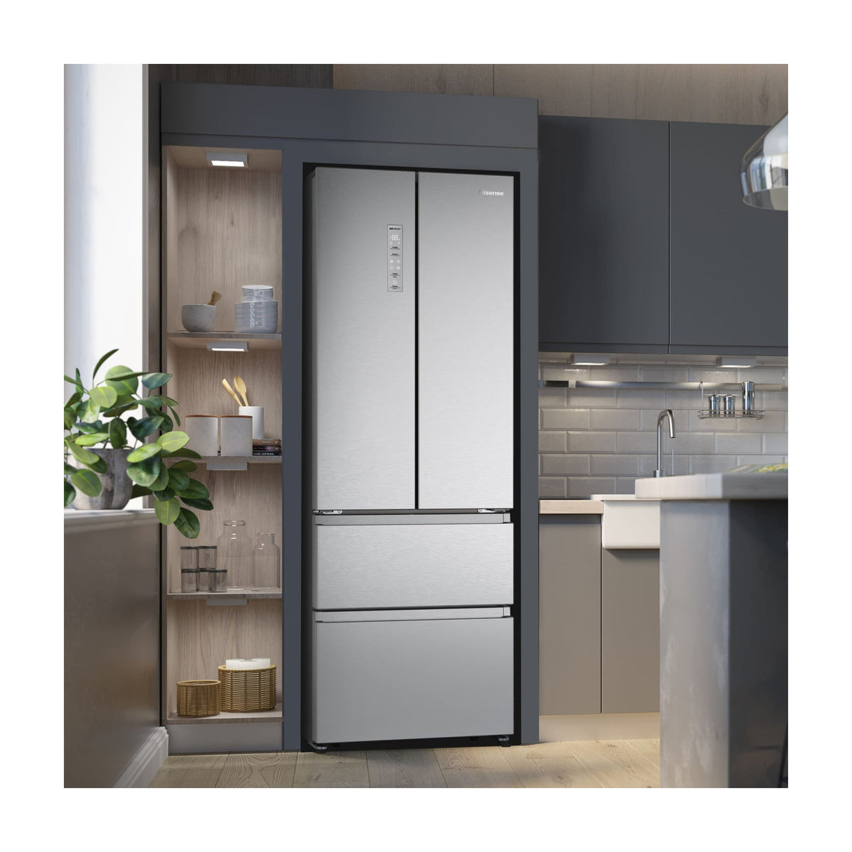 Frigorífico combi cajón francés Hisense RF632N4AIC1, 485 l, Total No Frost