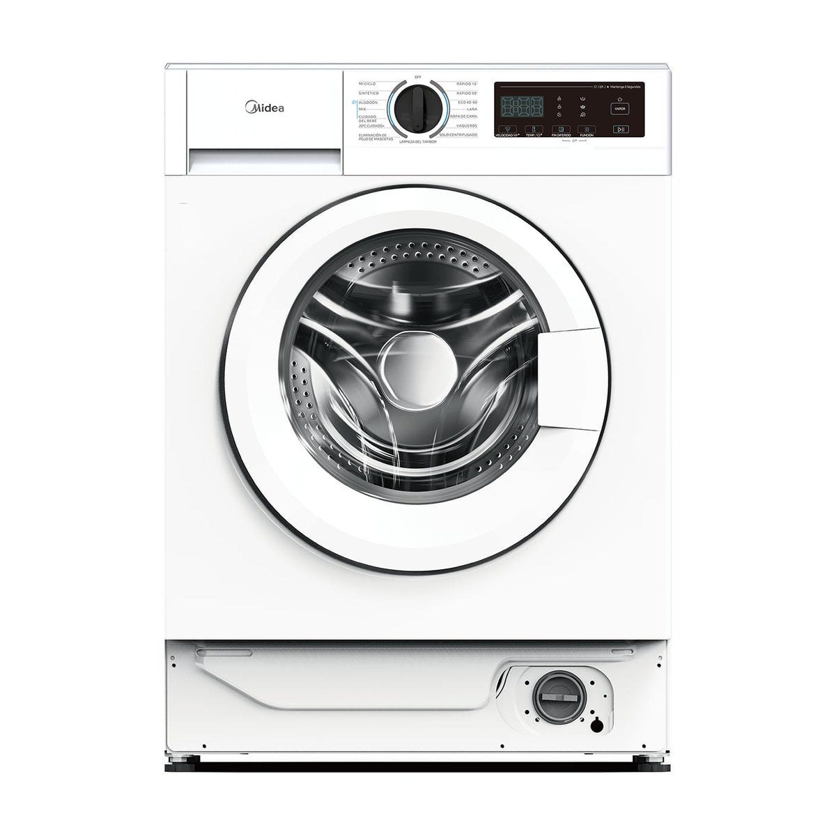 Lavasecadora integrable Midea MFA06D80BA10/W-ES, 8/6 kg y 1400 rpm