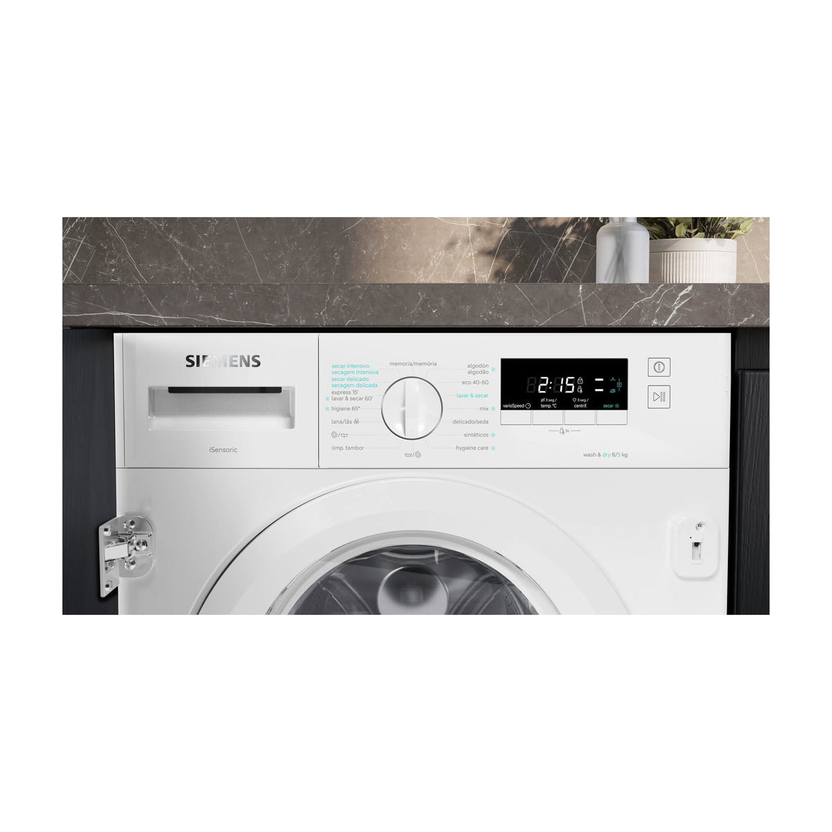 Lavasecadora integrable Siemens WK14D260ES, 8/5 kg y 1400 rpm