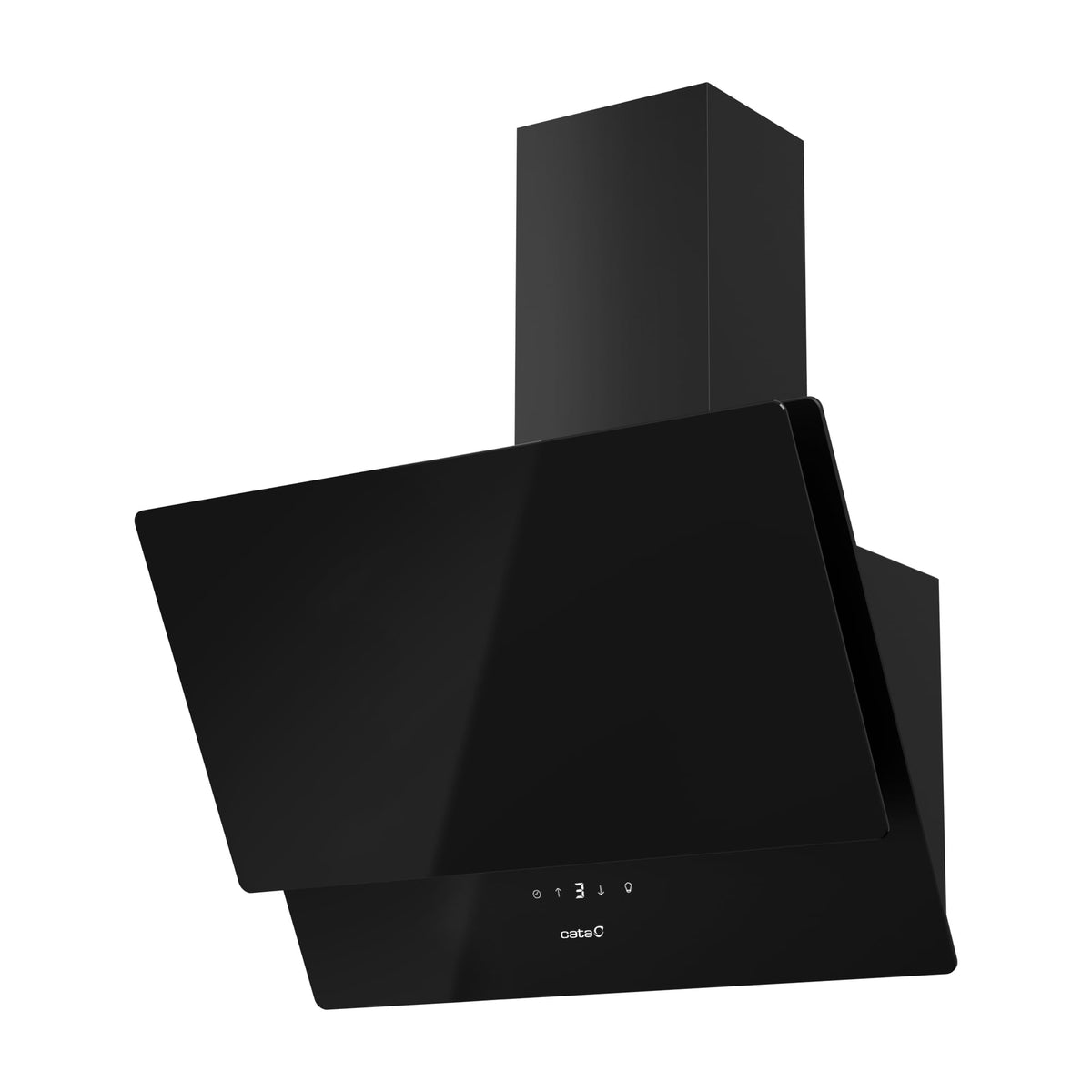 Campana decorativa CATA JUNO+ 6000 GBK de 60 cm, cristal negro