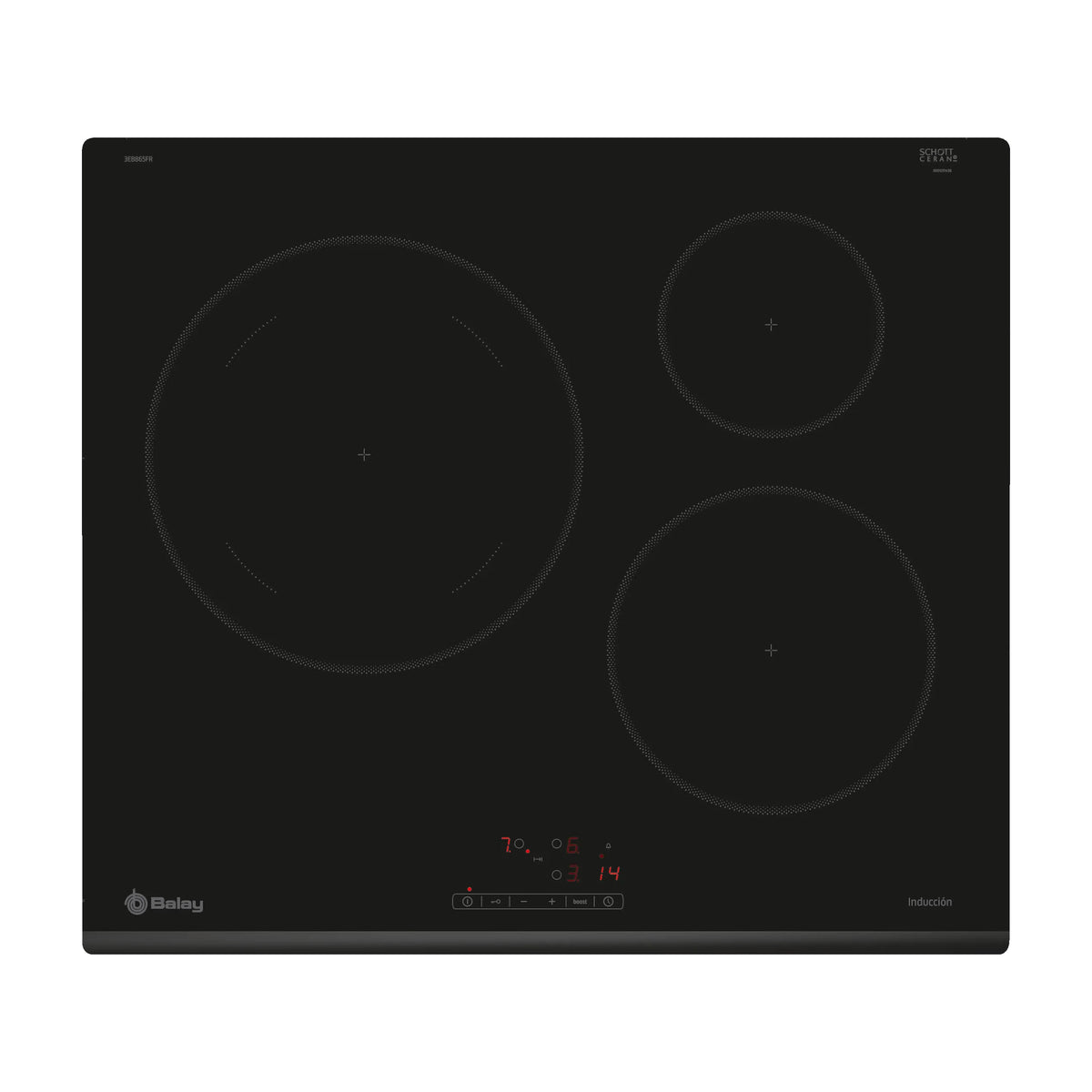 Placa de inducción Balay 3EB865FR de 60 cm con 3 zonas