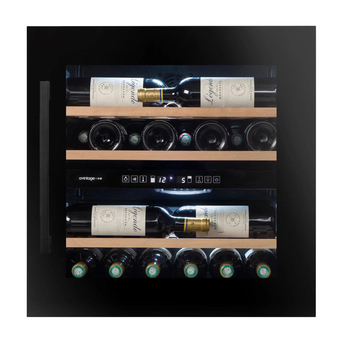 Vinoteca integrable Avintage AVI60F2FV, 28 botellas y 2 zonas