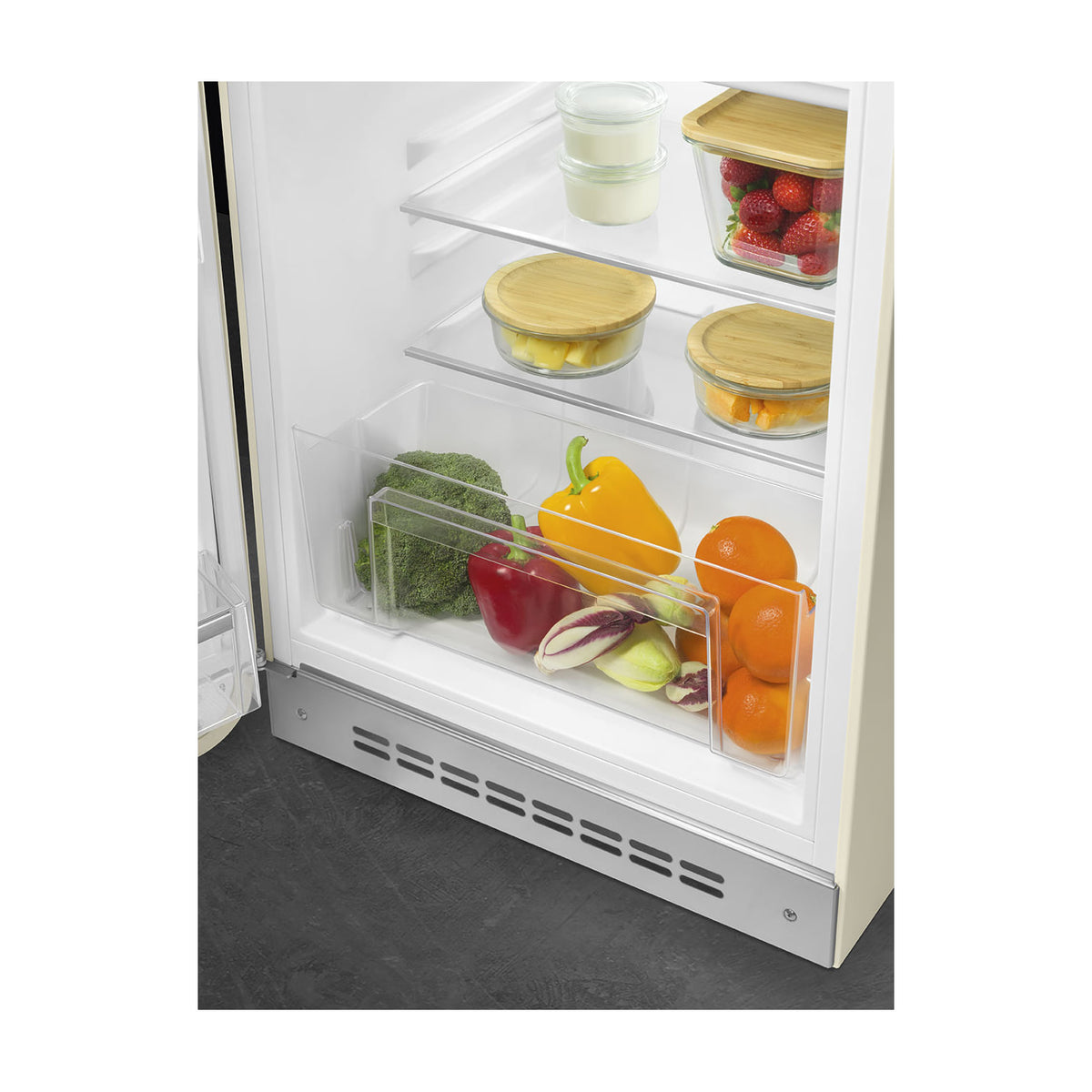 Frigorífico de una puerta Smeg FAB10LCR6, crema, 122 l