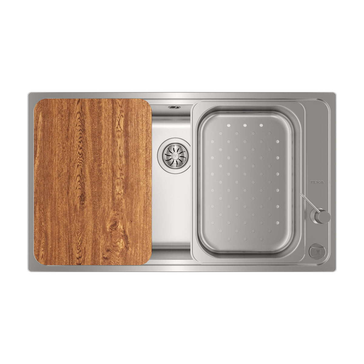 Fregadero Teka Bahia 1C Plus de acero inoxidable, una cubeta, 86 × 50 cm