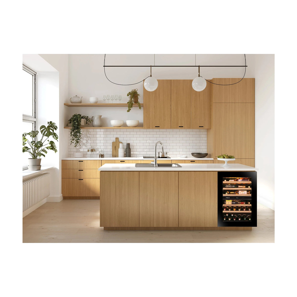 Vinoteca integrable Avintage AVI78PLATINUM, 35 botellas y 2 zonas