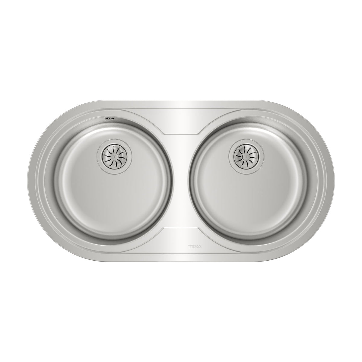 Fregadero Teka Duetta 2C de acero inoxidable con dos cubetas redondas