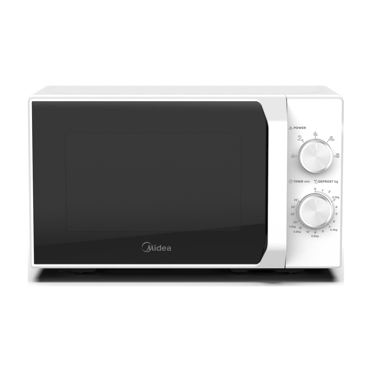 Microondas Midea MM20CF2E de 20 l y 700 W, blanco