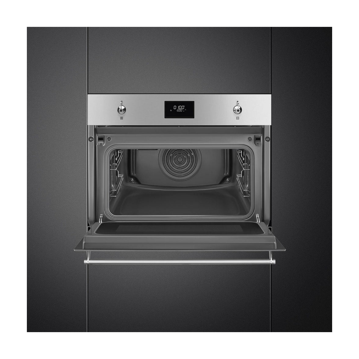 Horno compacto con microondas Smeg SO4301M1X, 40 l, inox