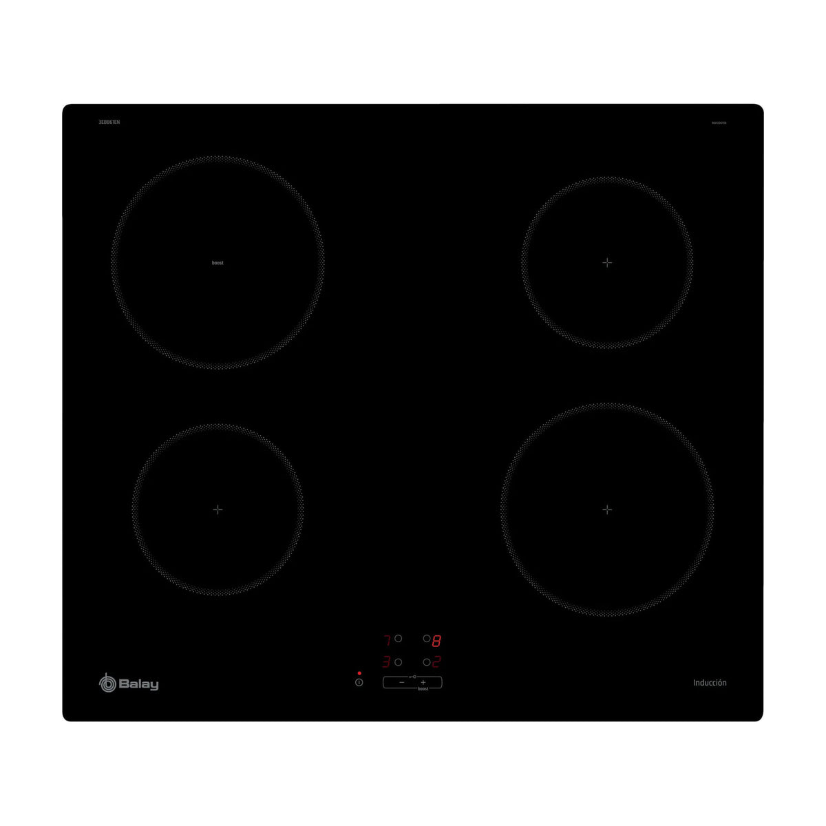 Placa de inducción Balay 3EB861EN de 60 cm con 4 zonas y sin marco