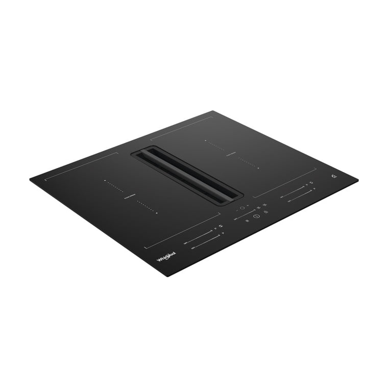 Placa de inducción con extractor Whirlpool WVH60FFB01, 60 cm y 2 zonas flexibles