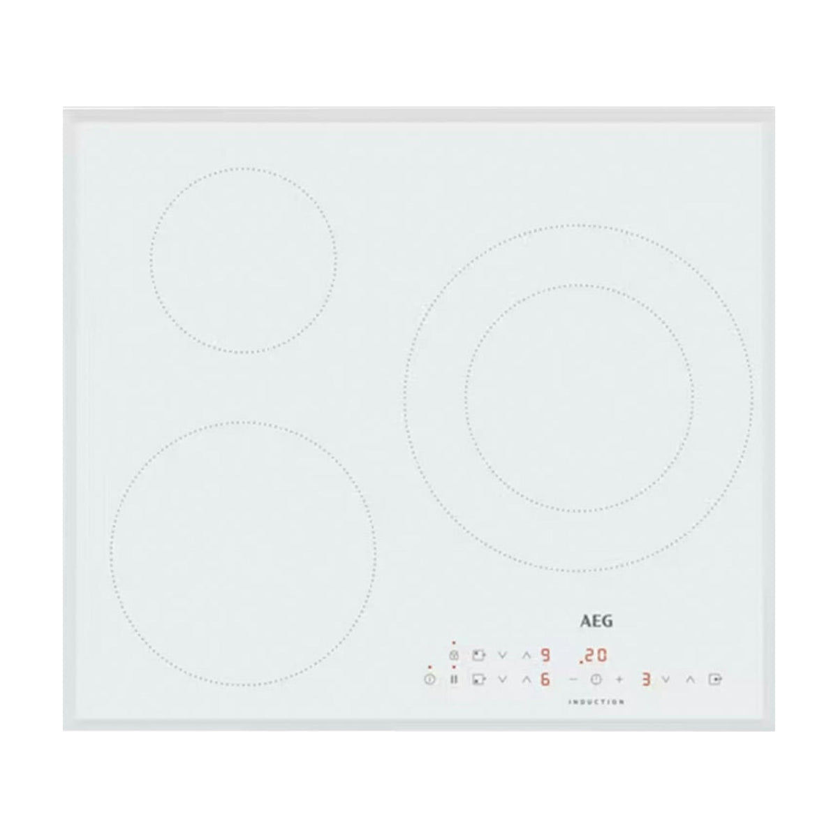 Placa de inducción AEG IKB63300FW de 60 cm, 3 zonas y PowerBoost