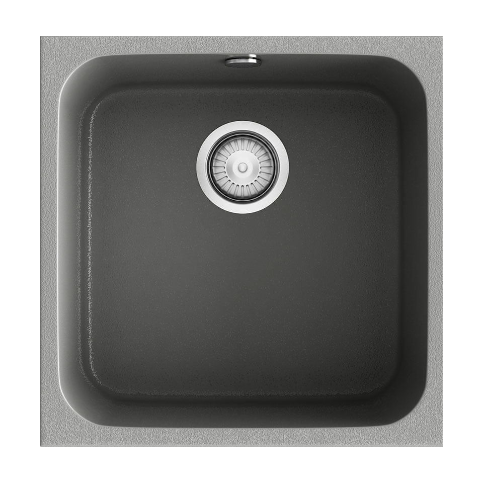 Fregadero Poalgi Essenzial 40 de resina, gris Concret brillo