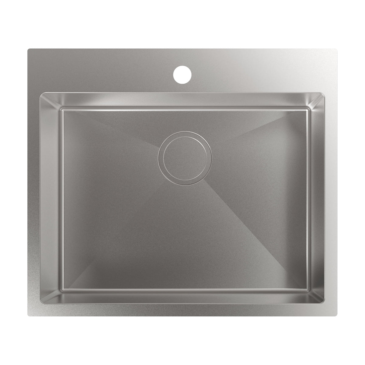 Fregadero CATA CBS-1 54-40 R10 de una cubeta, acero inoxidable, 59 x 51 cm
