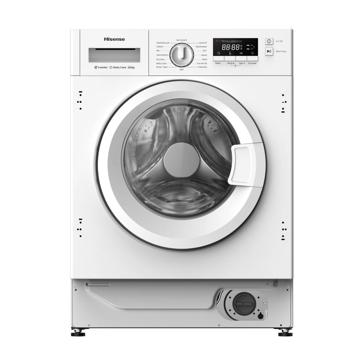 Lavasecadora integrable Hisense WD3M841BWIES, 8/6 kg y 1400 rpm