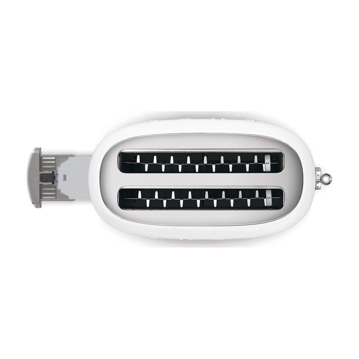 Tostadora Smeg TSF02WHEU blanca, 2 ranuras extralargas y 1500 W