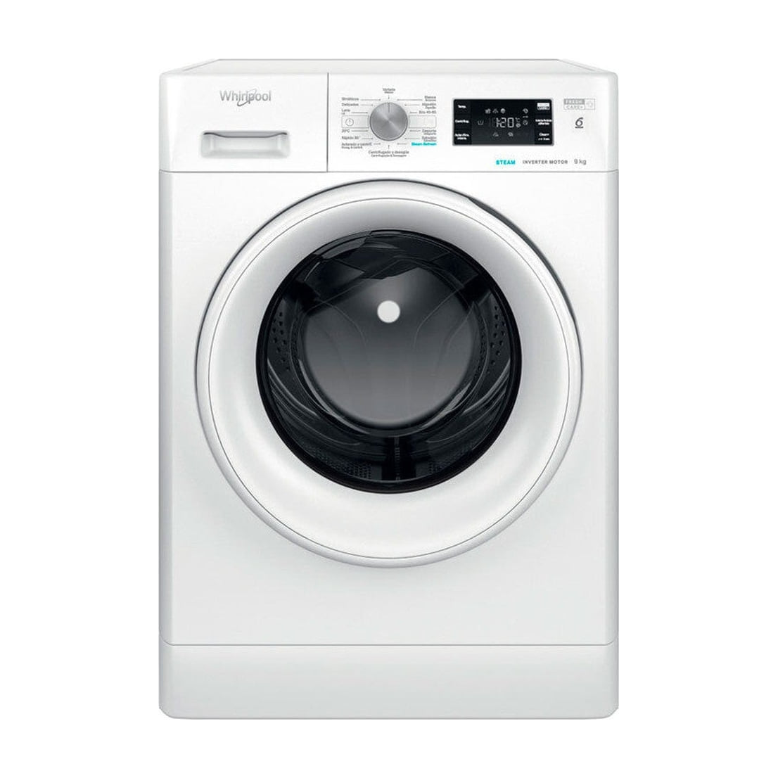 Lavadora Whirlpool FFB 9489 WV SPT de 9 kg y 1400 rpm