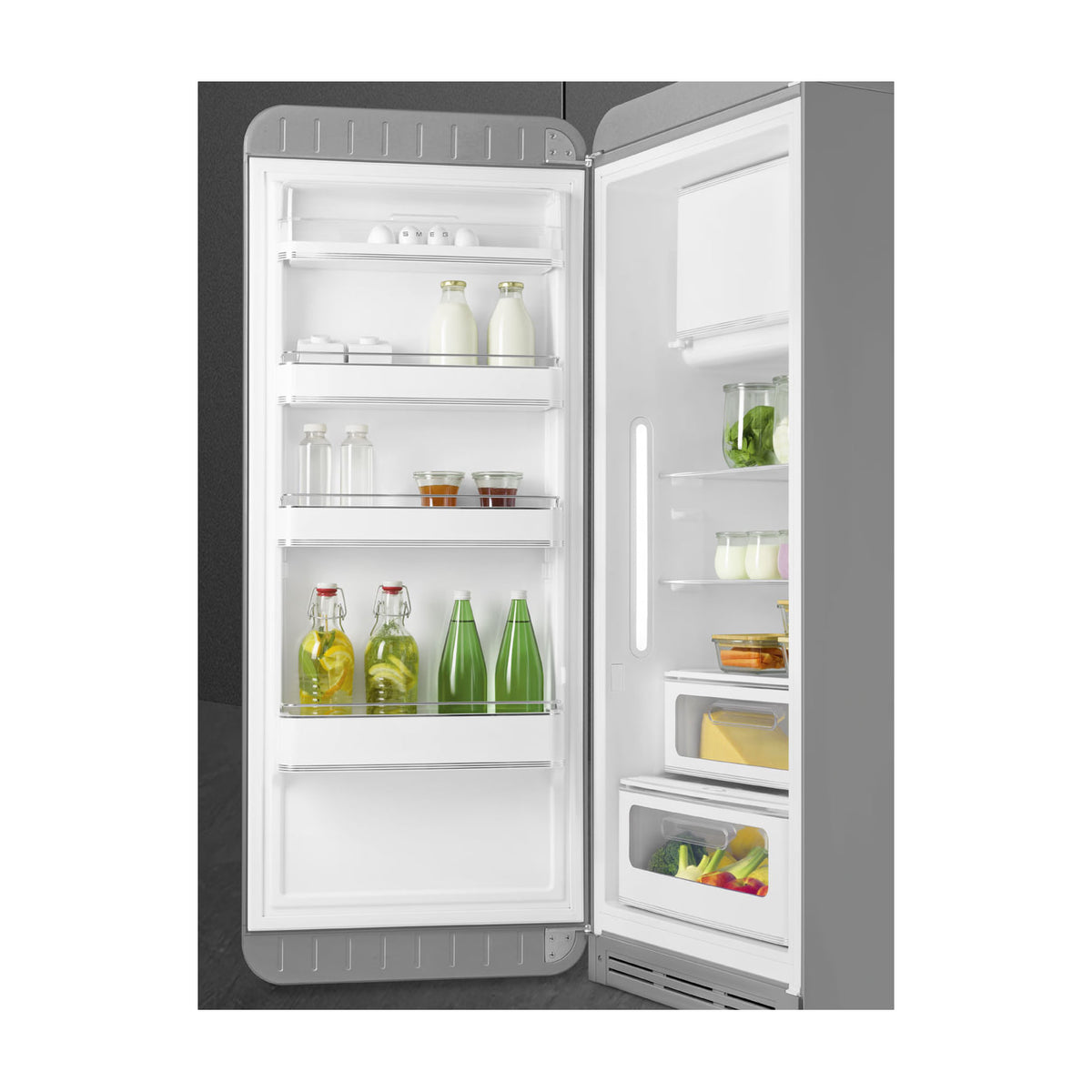 Frigorífico de una puerta Smeg FAB28LSV6, 270 l, clase C