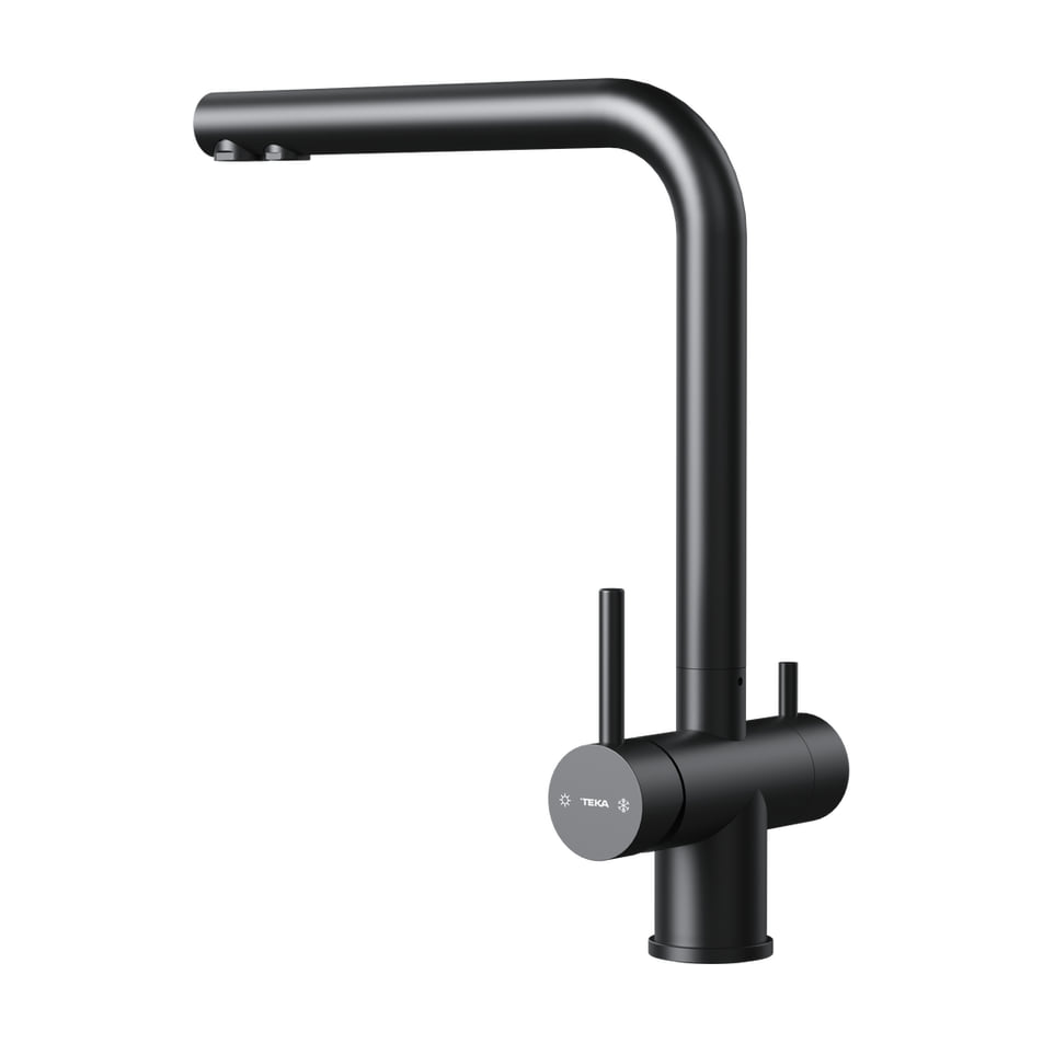 Grifo de cocina Teka UNI 3330 negro, bimando y 3 vías