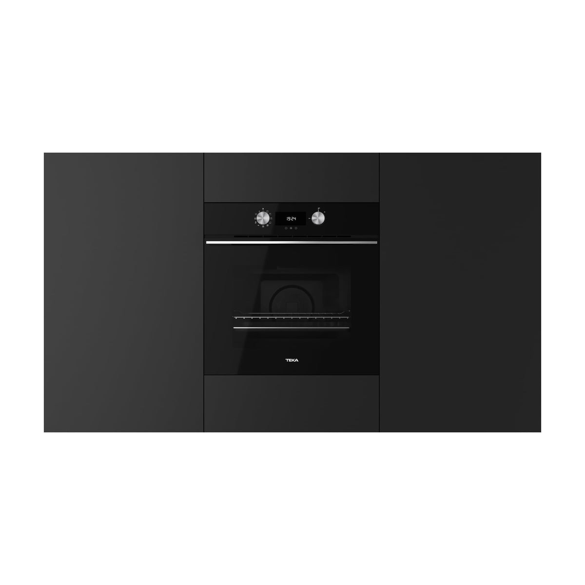 Horno multifunción Teka HLB 8400 P BK pirolítico, 70 litros, cristal negro