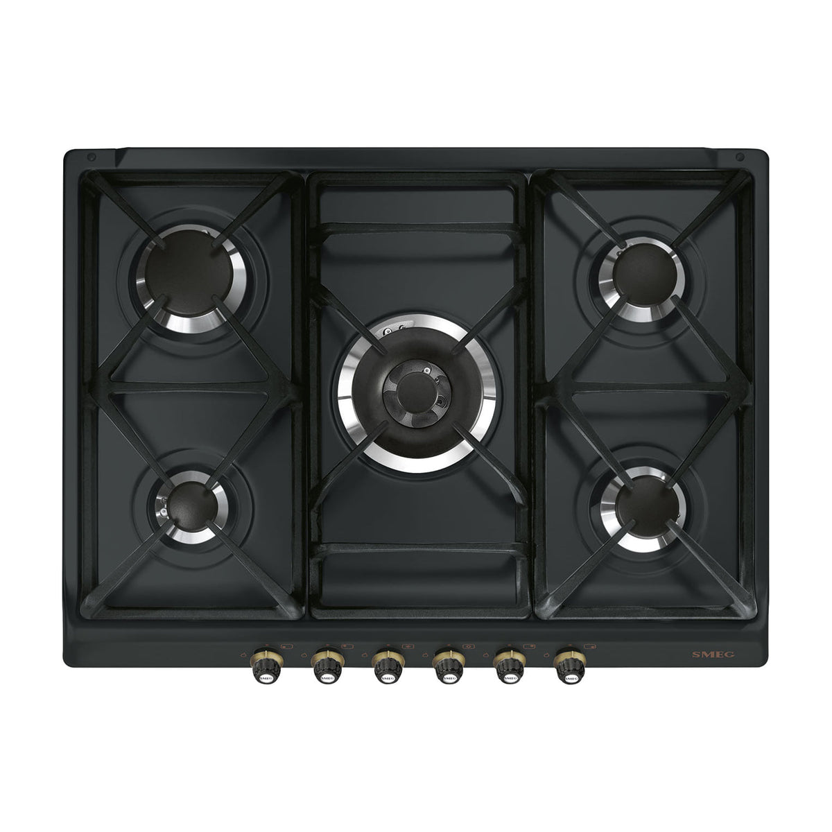 Placa de gas Smeg SR775AO de 5 zonas, antracita