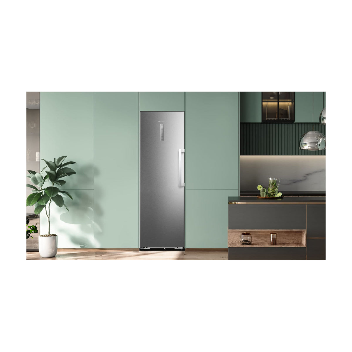 Congelador vertical Hisense FT3K310SAIE1, 312 l, Total No Frost