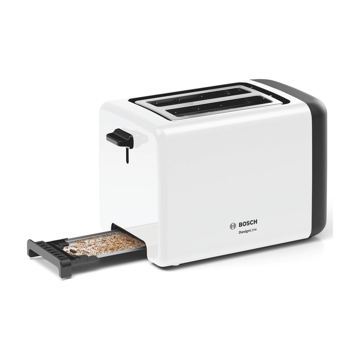 Tostador Bosch TAT3P421 DesignLine de 2 ranuras y 970 W, blanco